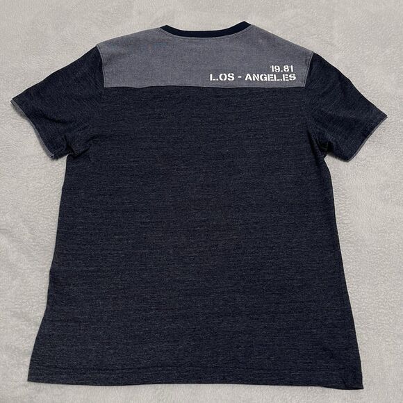 Guess Jeans Shirt Mens Medium Blue Denim V-Neck Cotton Pocket Los Angeles 1981 - Picture 5 of 8